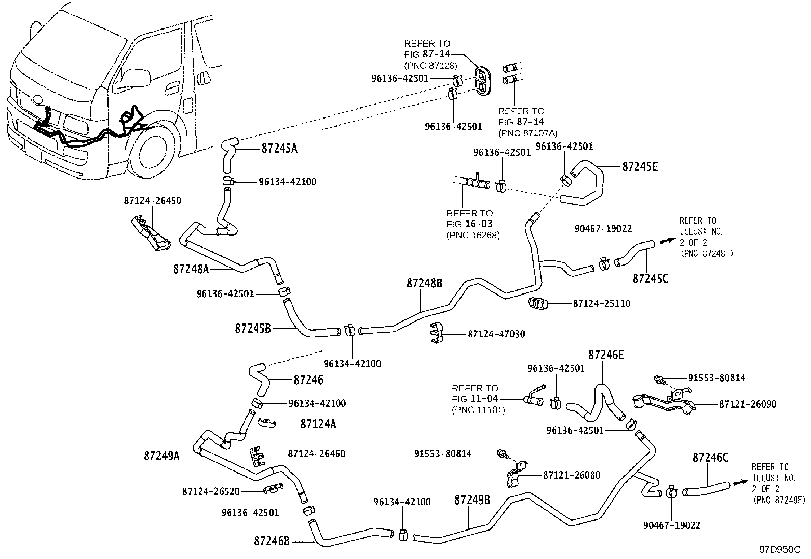 87245-26K10 HOSE, HEATER WATER, INLET E product image