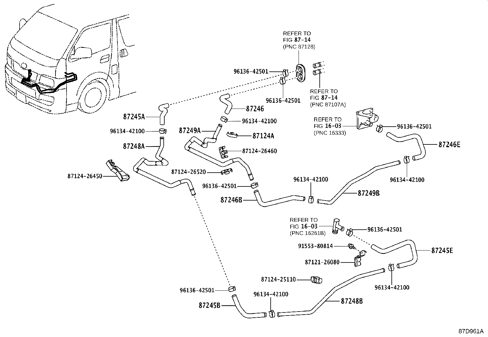 87245-26G60 HOSE, HEATER WATER, INLET A product image