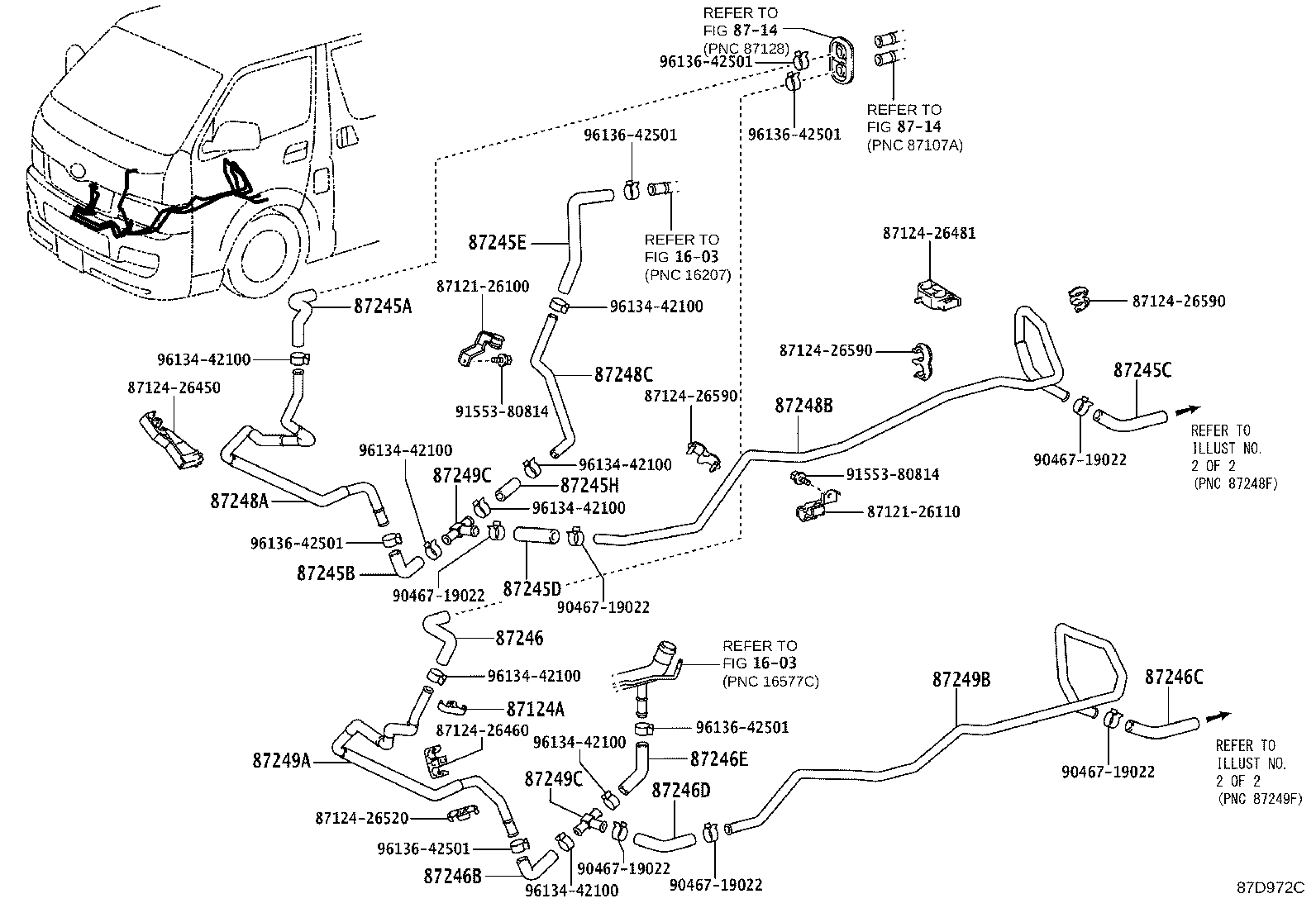 87245-26K10 HOSE, HEATER WATER, INLET E product image