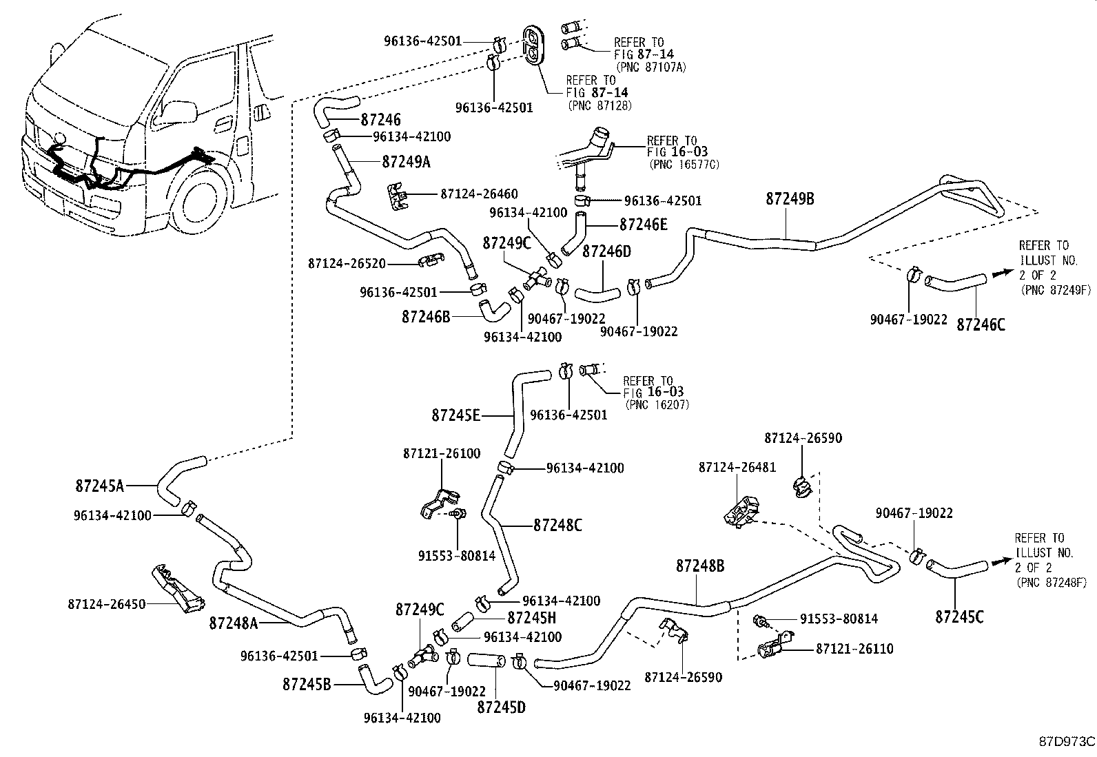 87245-26K10 HOSE, HEATER WATER, INLET E product image