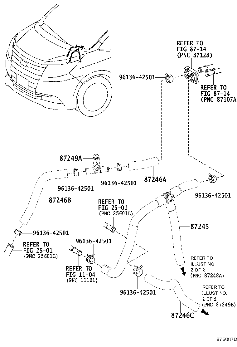 87245-28D90 HOSE, HEATER WATER, INLET product image
