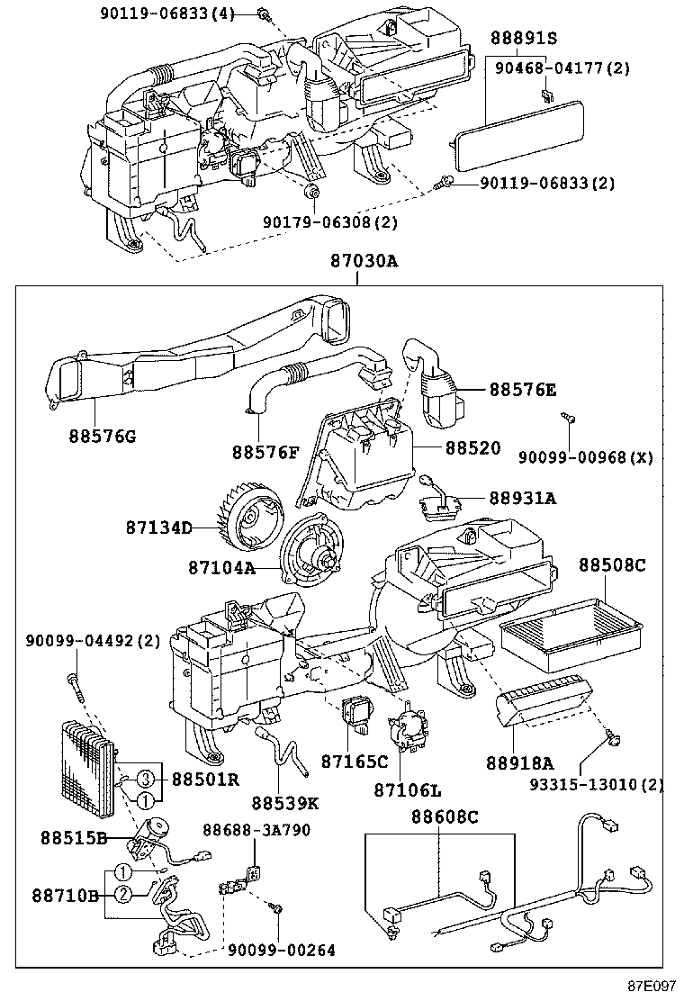 87106-30490 SERVO SUB-ASSY, DAMPER product image