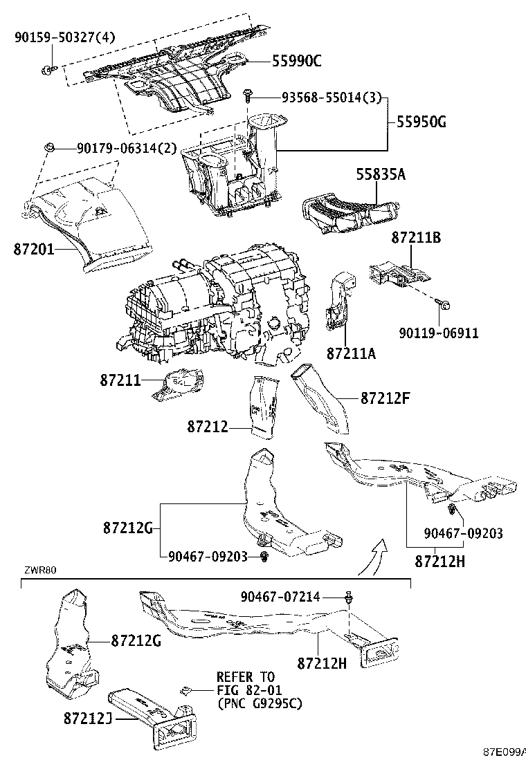87201-28320 DUCT SUB-ASSY, AIR, NO.1 product image