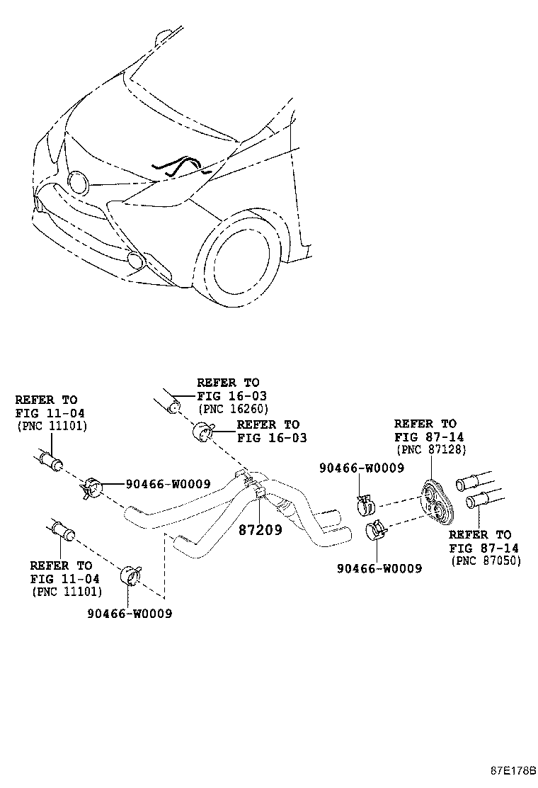 87209-YV010 HOSE, HEATER WATER, INLET product image