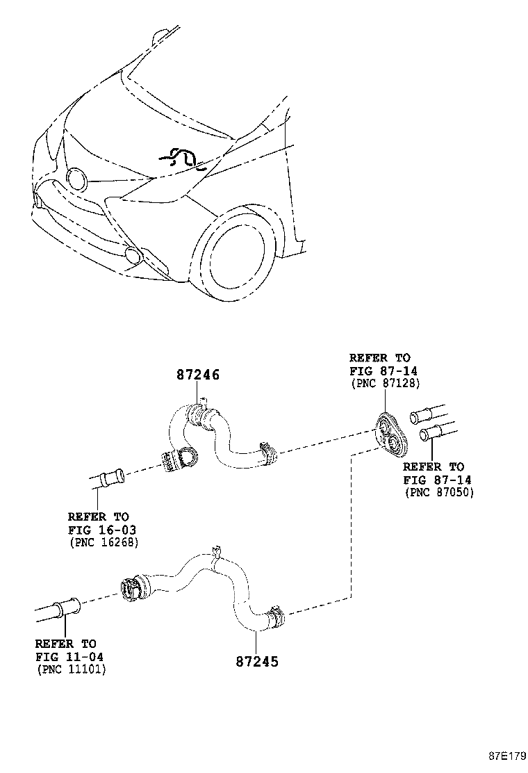 87209-YV010 HOSE, HEATER WATER, INLET product image