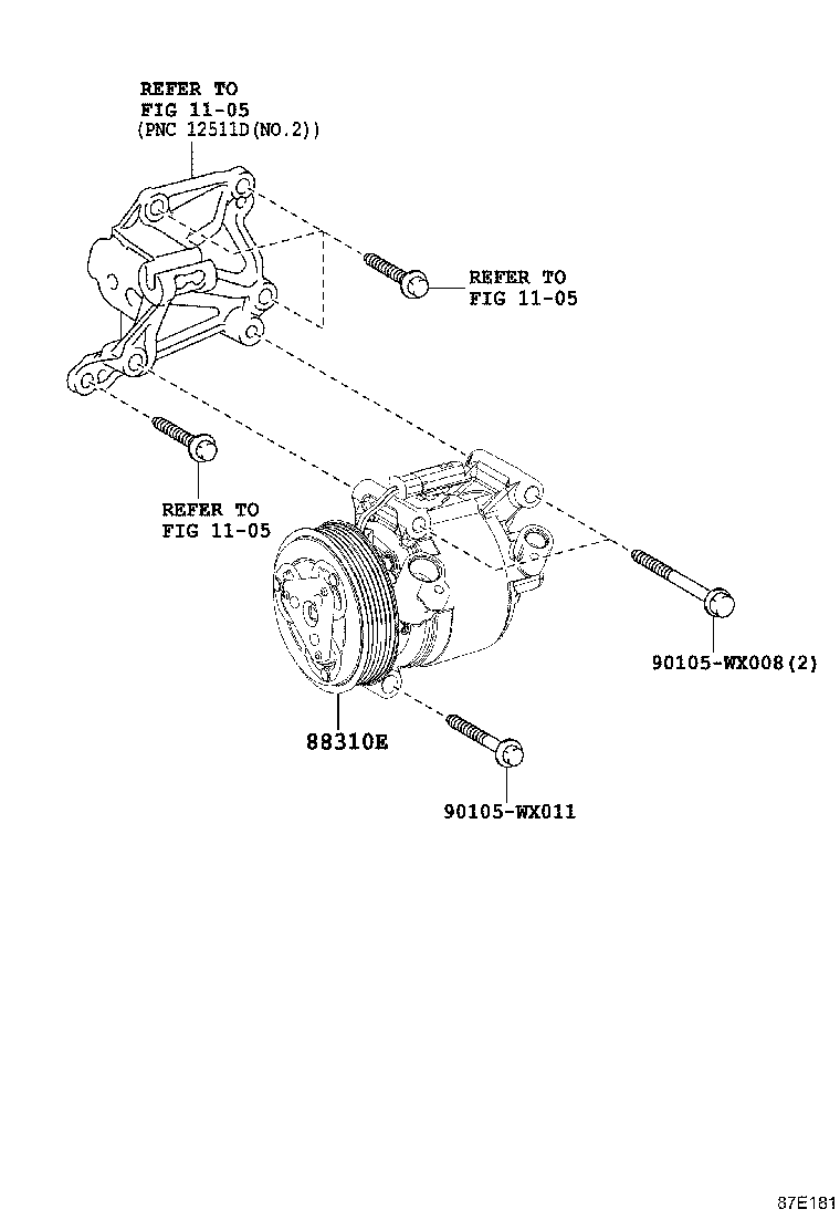88310-YV020 COMPRESSOR, W/MAGNET CLUTCH product image