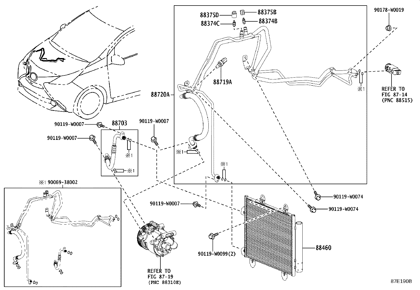 88374-YV020 VALVE, SERVICE, NO.2 product image