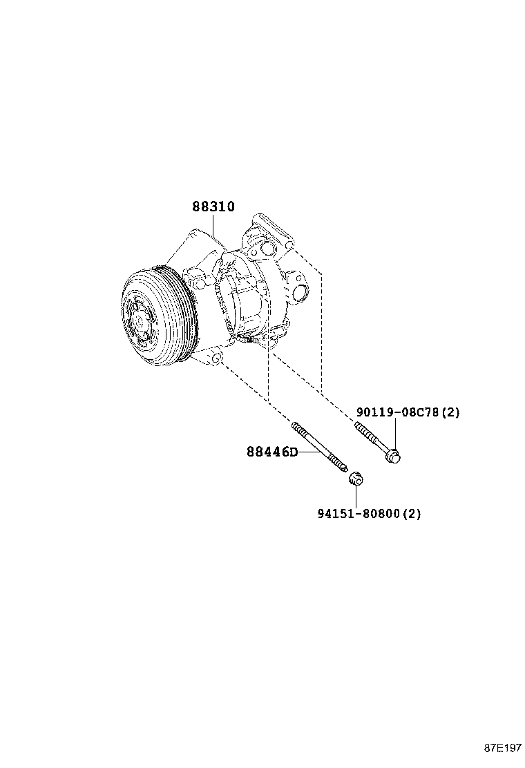 88446-02100 BOLT, COOLER product image