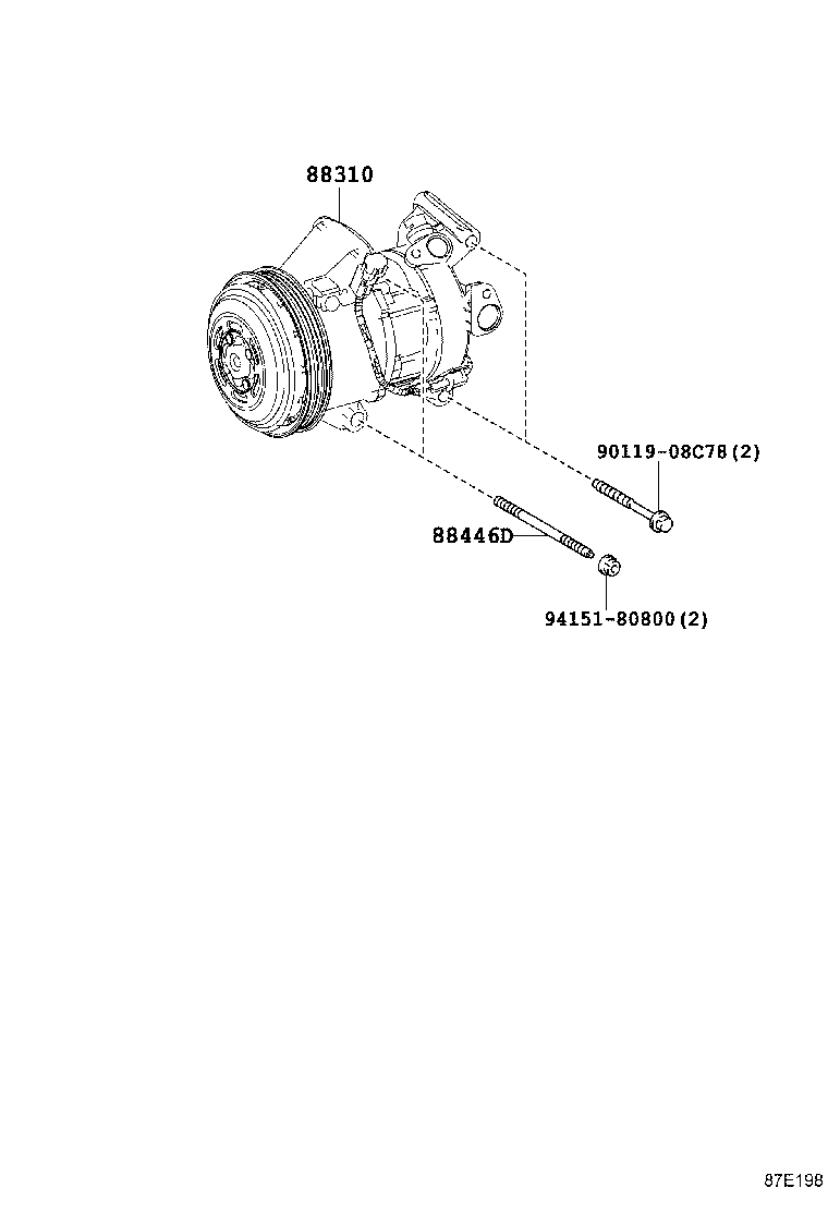 88446-02100 BOLT, COOLER product image