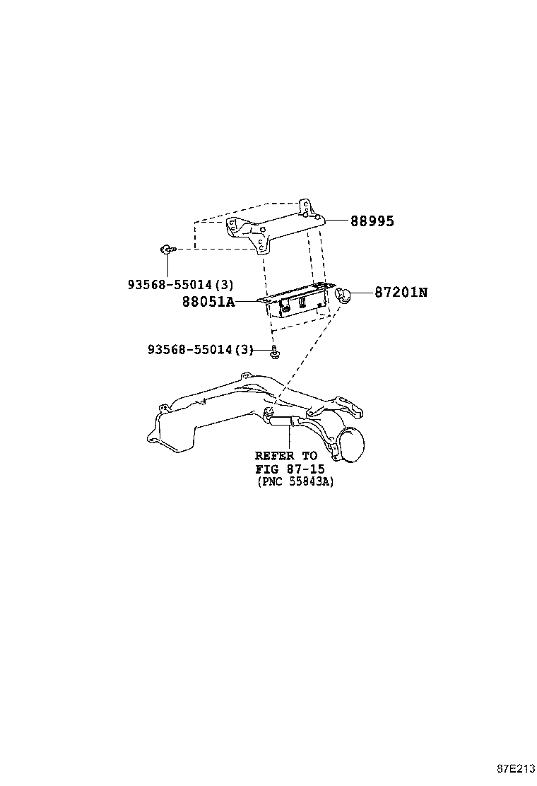 88995-52030 BRACKET,ION GENERATOR, NO.1 product image