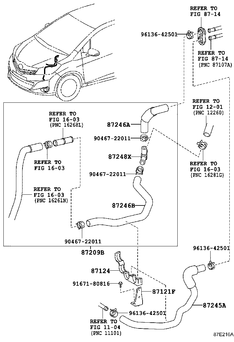 87209-52131 HOSE, HEATER WATER, OUTLET A product image