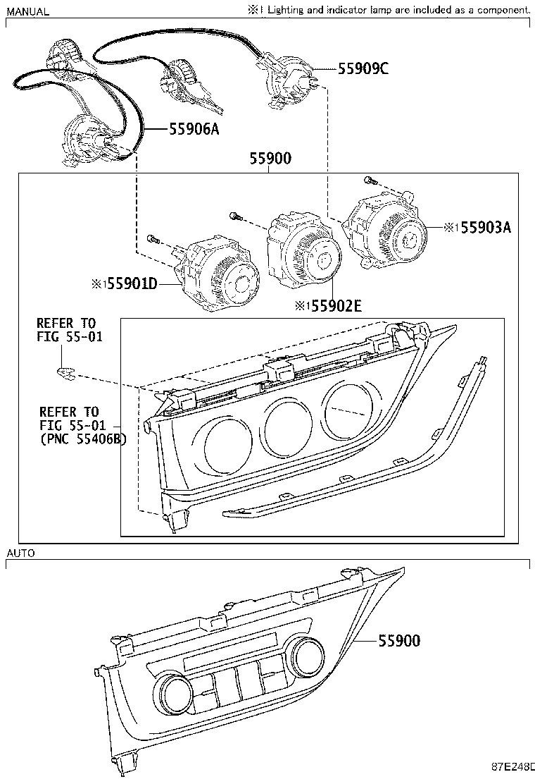 55902-02271 CONTROL SUB-ASSY, HEATER, NO.2 product image