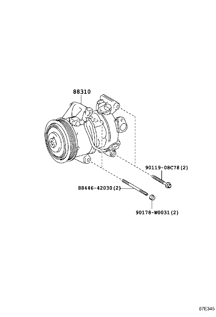 88370-52012 COMPRESSOR ASSY, W/MOTOR product image