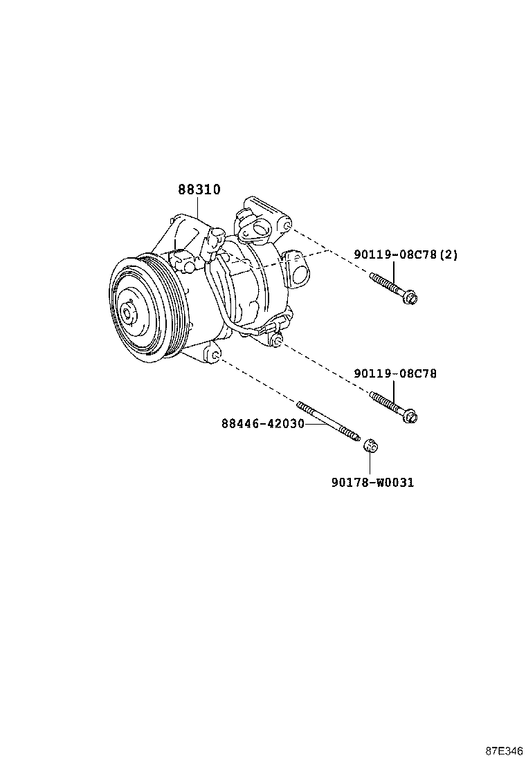 88370-52012 COMPRESSOR ASSY, W/MOTOR product image