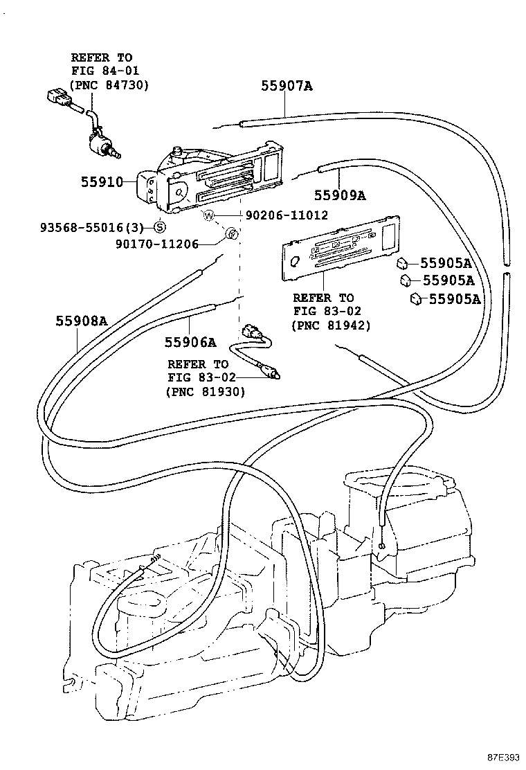 55834-60020 CONNECTOR, INSTRUMENT PANEL REGISTER, NO.2 product image