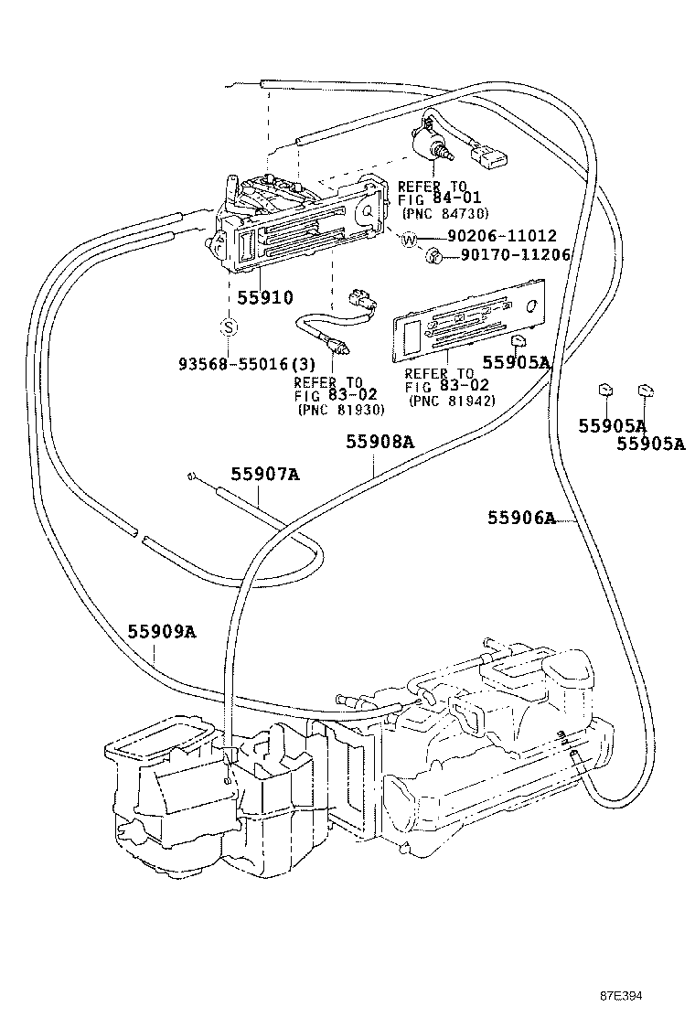 55834-60020 CONNECTOR, INSTRUMENT PANEL REGISTER, NO.2 product image
