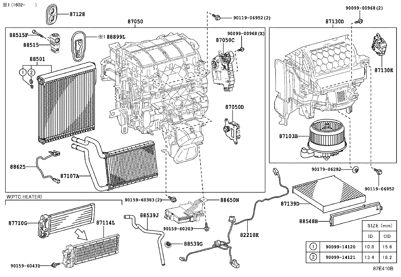 87103-78020 MOTOR SUB-ASSY, BLOWER W/FAN product image