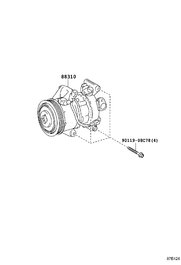 88370-52012 COMPRESSOR ASSY, W/MOTOR product image