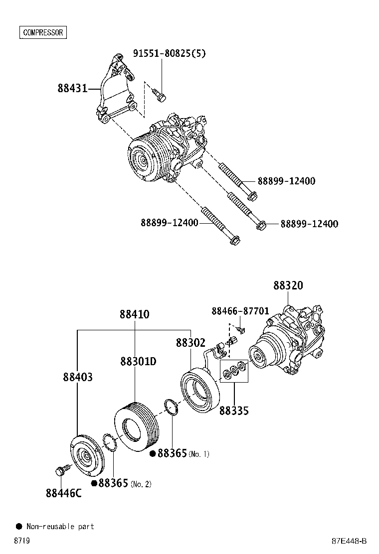 Toyota 88320-BZ180 COMPRESSOR ASSY, COOLER