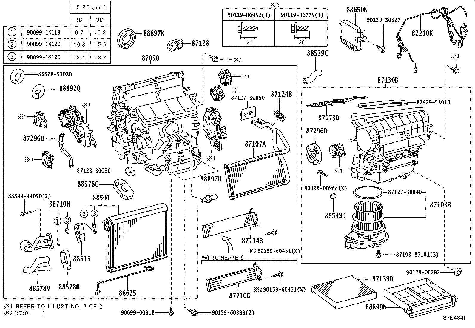 Toyota 88501-3A210 EVAPORATOR SUB-ASSY, COOLER, NO.1