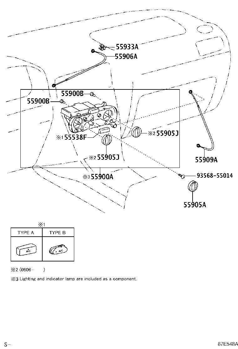 Toyota 55538-02060 COVER, COOLER SWITCH HOLE