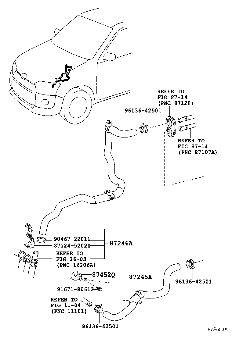 87124-12100 CLAMP, HEATER product image