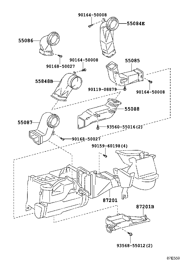 55907-60040 CABLE SUB-ASSY, WATER VALVE CONTROL product image