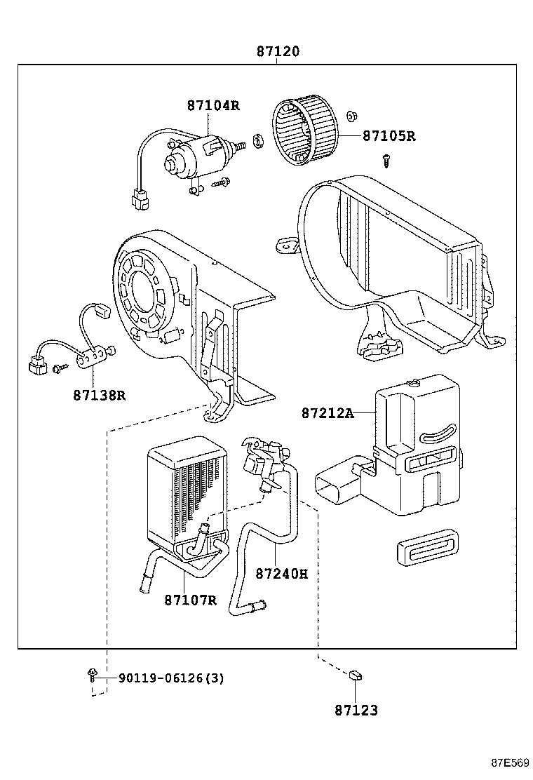 87150-60210 RADIATOR ASSY, HEATER product image