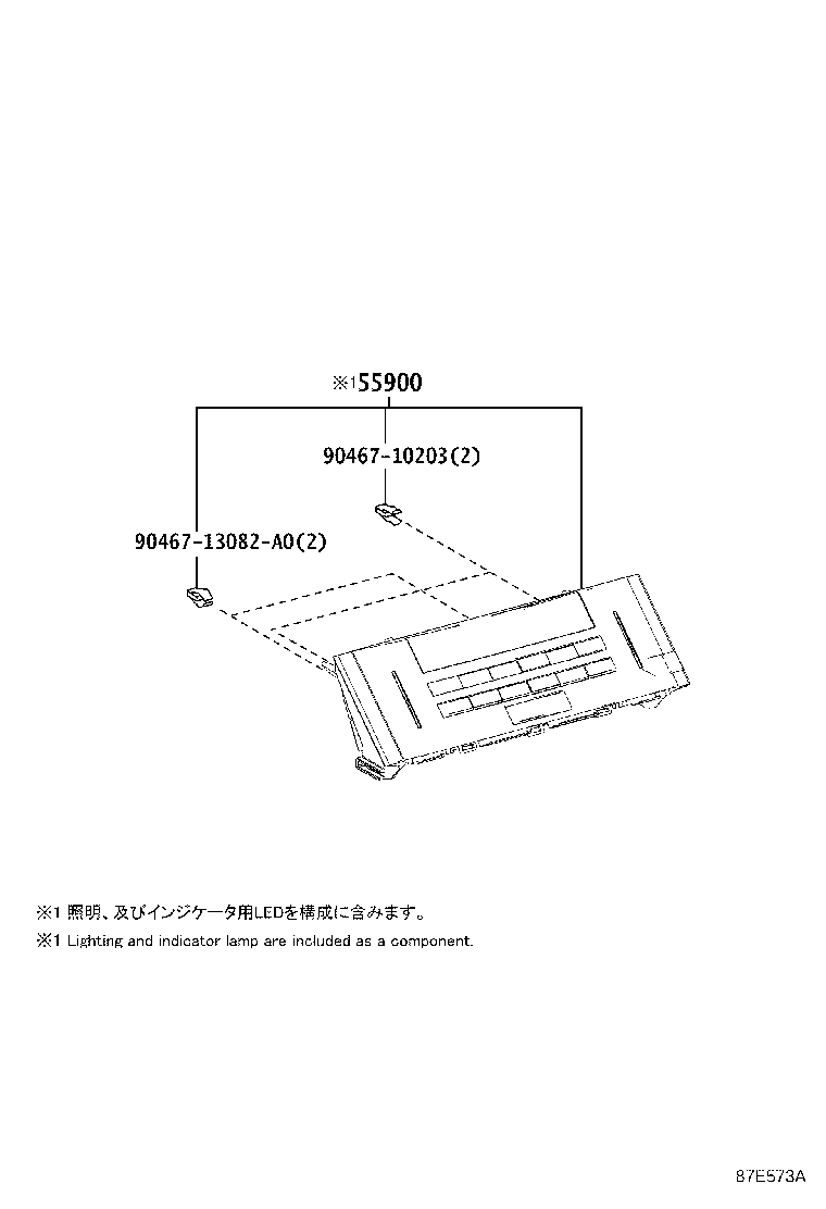 Toyota 55900-24880 CONTROL ASSY, AIR CONDITIONER