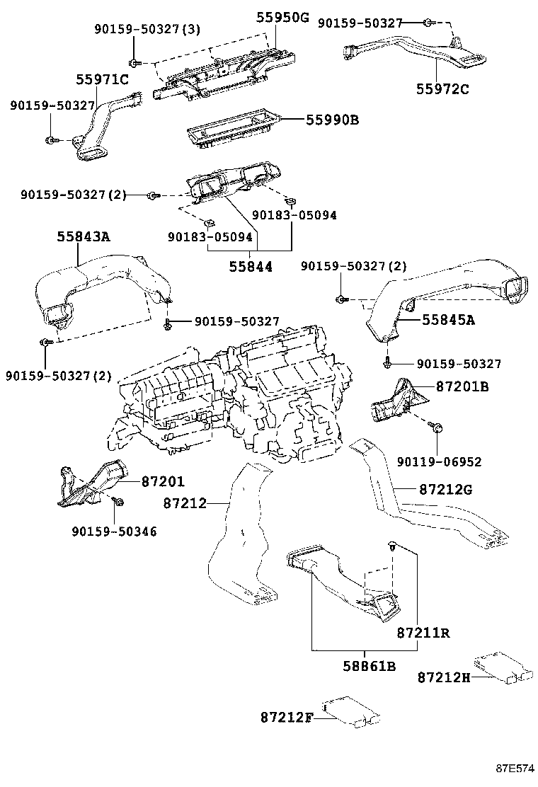 55900-24890 CONTROL ASSY, AIR CONDITIONER product image