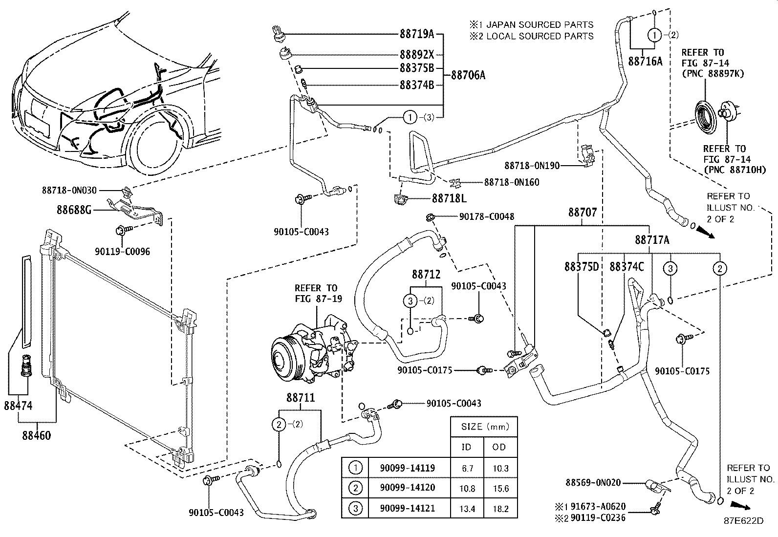 88707-0N080 PIPE SUB-ASSY, SUCTION product image