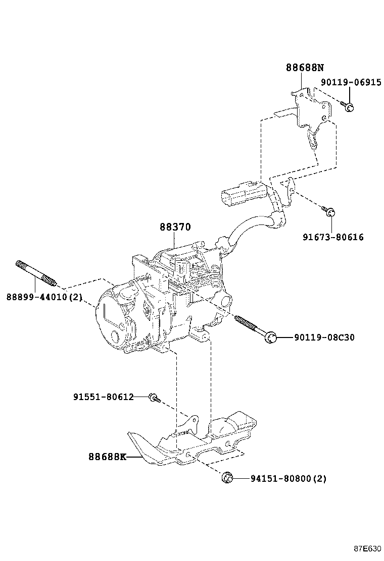 88688-62040 BRACKET, COOLER product image