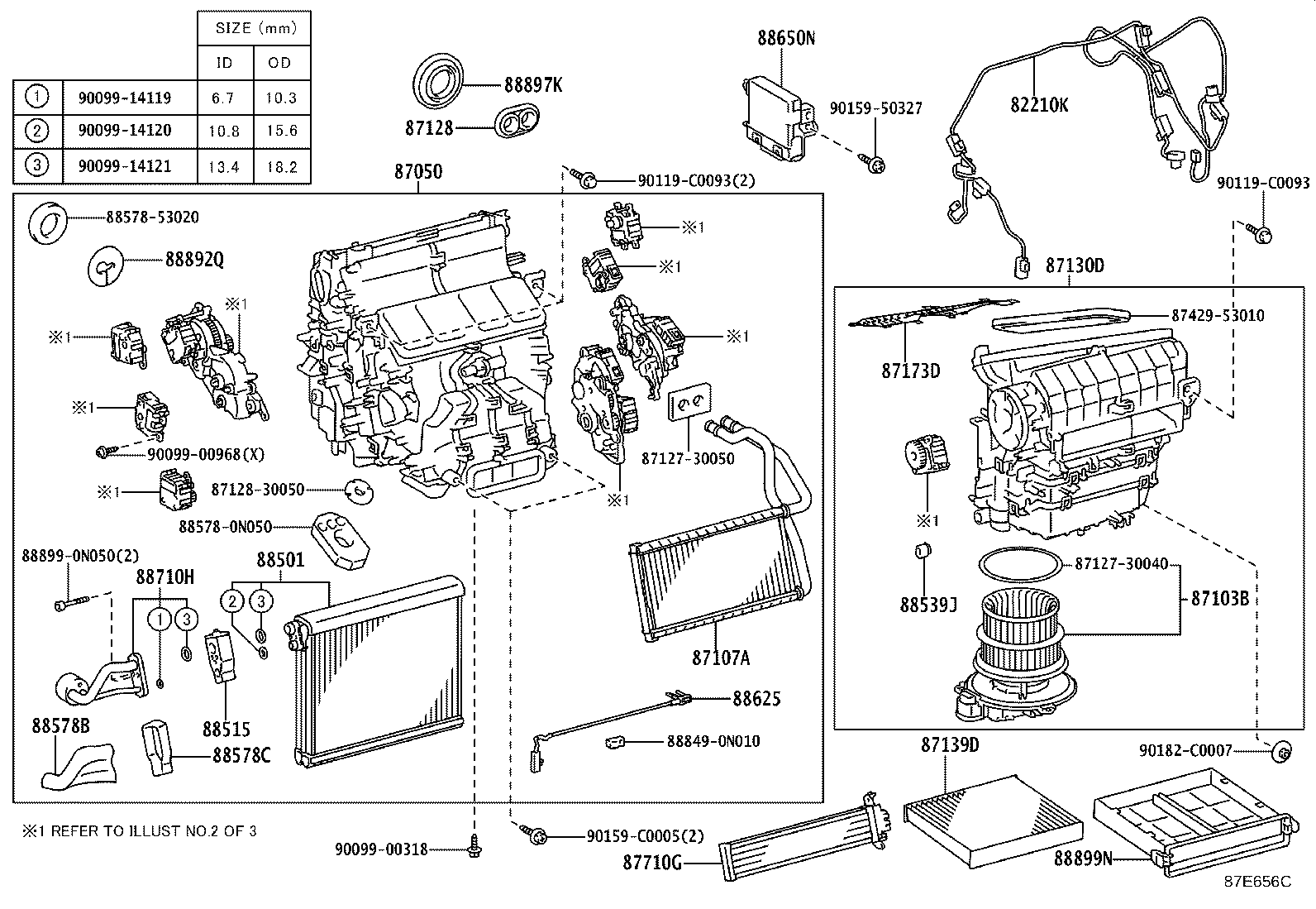 87103-0N030 MOTOR SUB-ASSY, BLOWER W/FAN product image