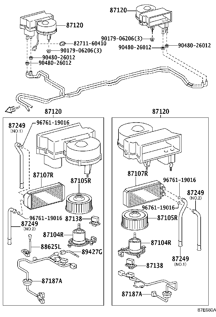 87248-36280 PIPE, FRONT HEATER RADIATOR WATER product image