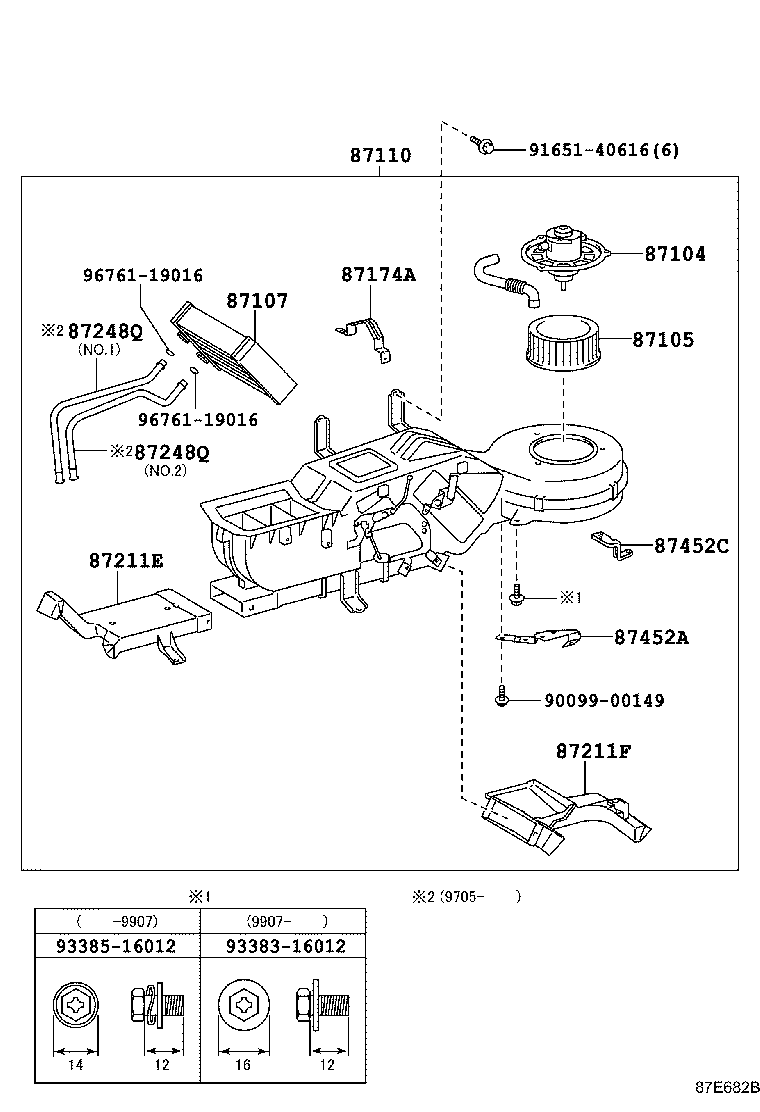 87107-36091 UNIT SUB-ASSY, HEATER RADIATOR product image