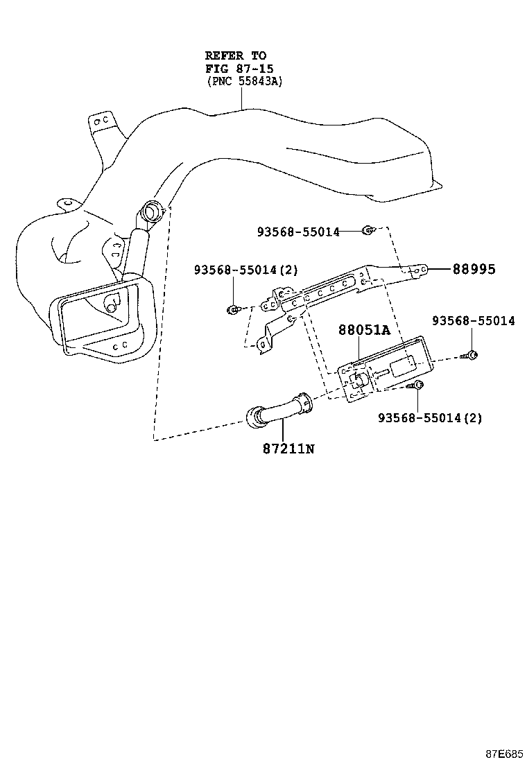 88995-33080 BRACKET,ION GENERATOR, NO.1 product image