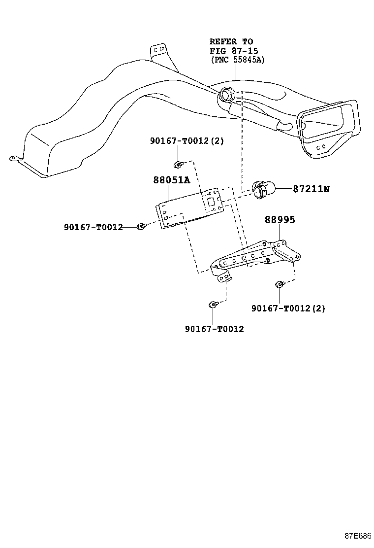 88995-33080 BRACKET,ION GENERATOR, NO.1 product image