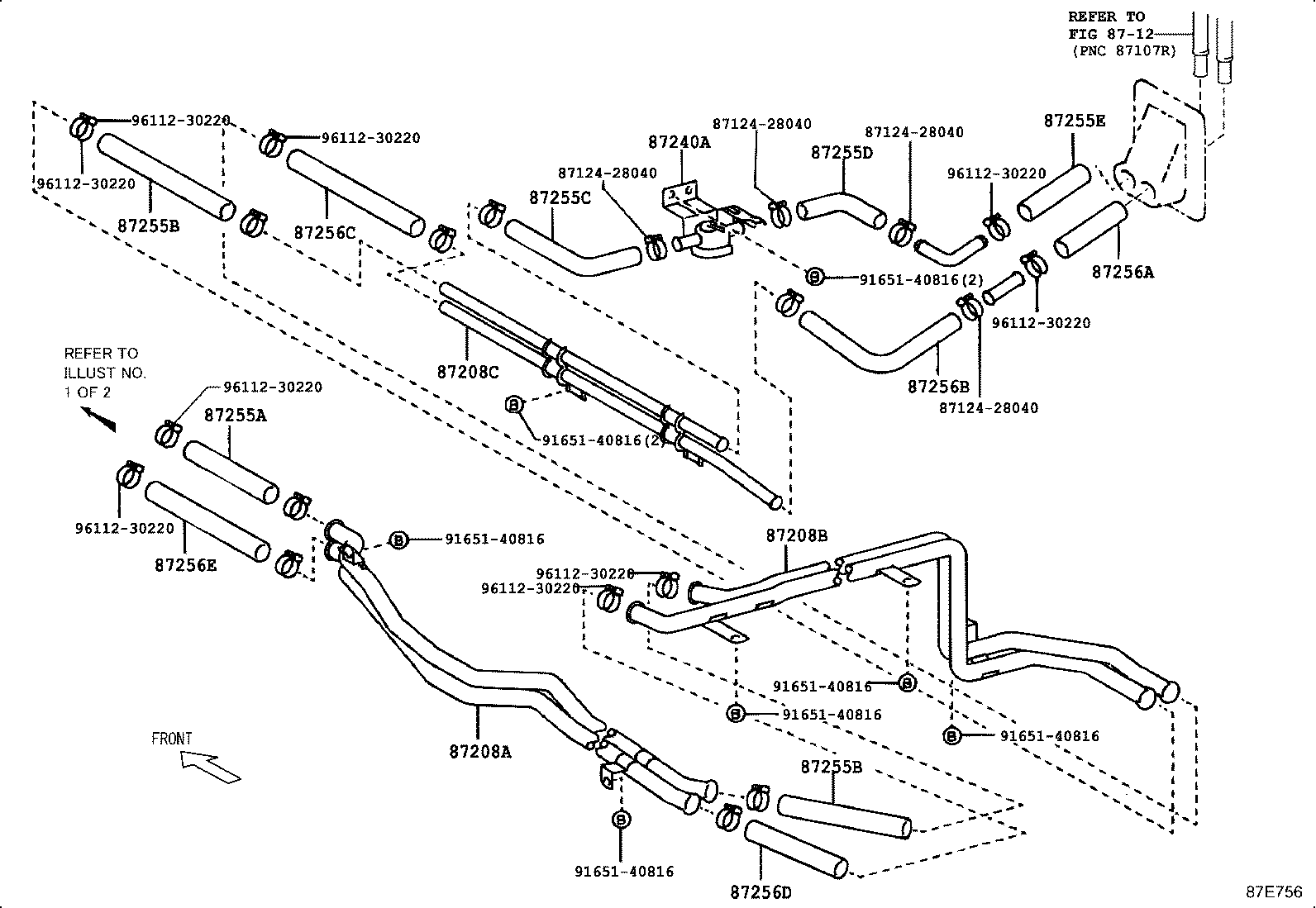 87245-26220 HOSE, HEATER WATER, OUTLET A product image