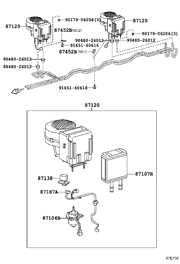 87248-36280 PIPE, FRONT HEATER RADIATOR WATER product image