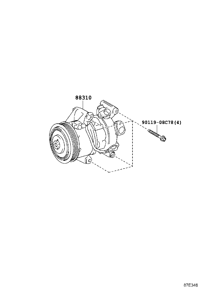88370-52012 COMPRESSOR ASSY, W/MOTOR product image