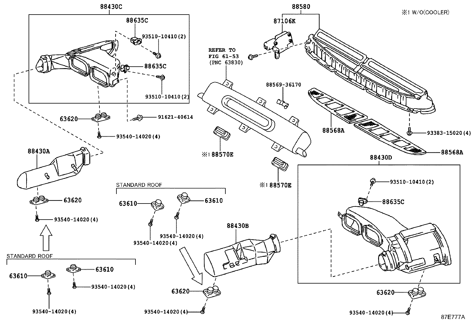 55085-36010 DUCT SUB-ASSY, HEATER TO REGISTER, NO.2 product image
