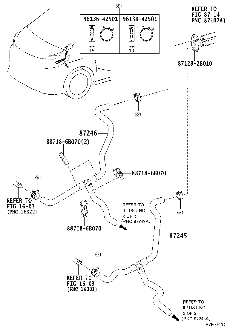 87209-58460 HOSE, HEATER WATER, INLET product image