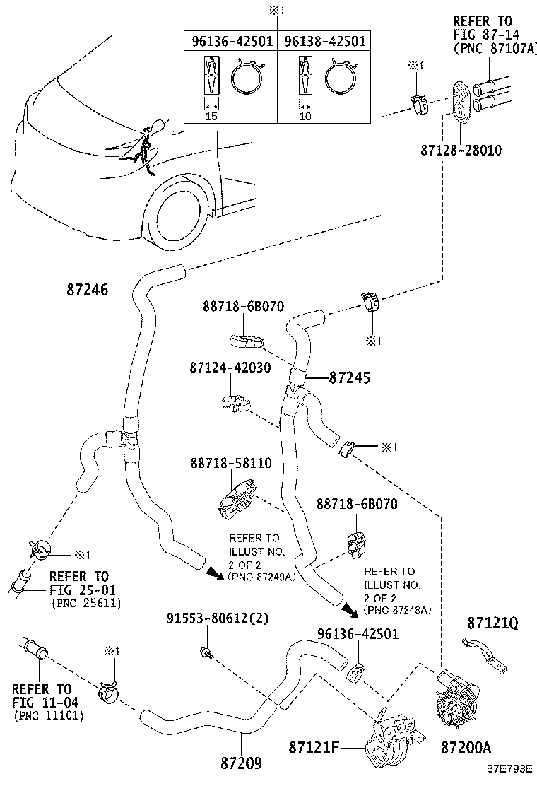87209-58460 HOSE, HEATER WATER, INLET product image