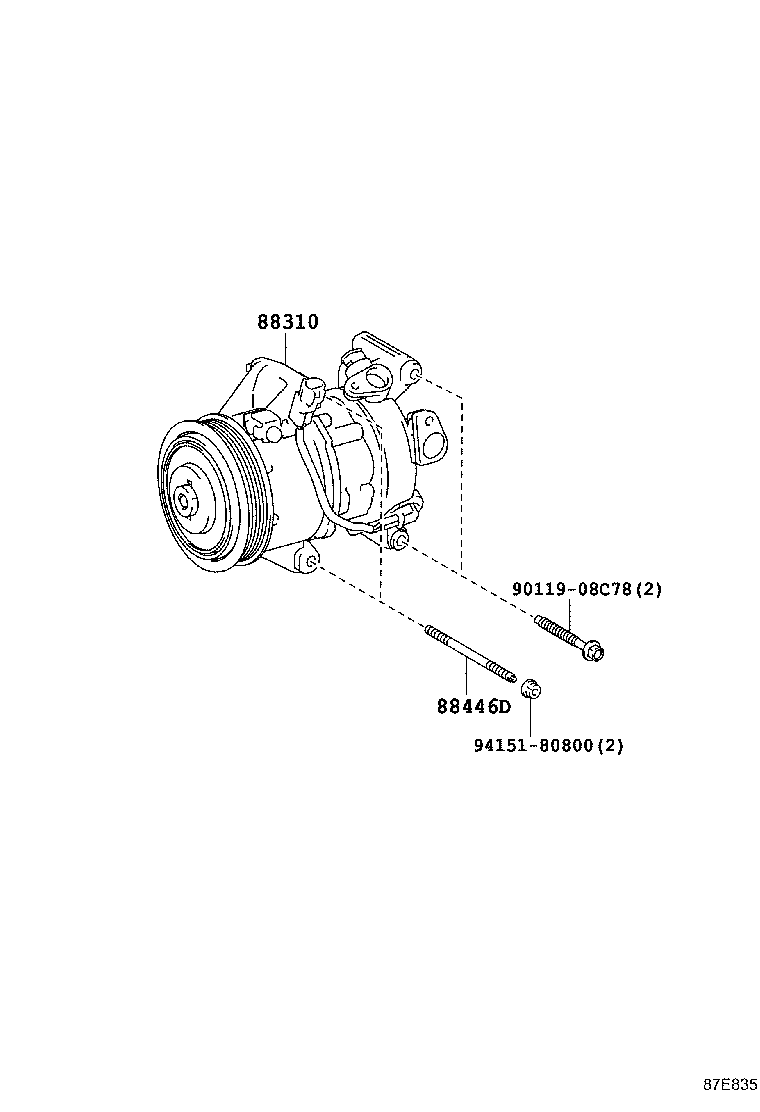 88370-12010 COMPRESSOR ASSY, W/MOTOR product image