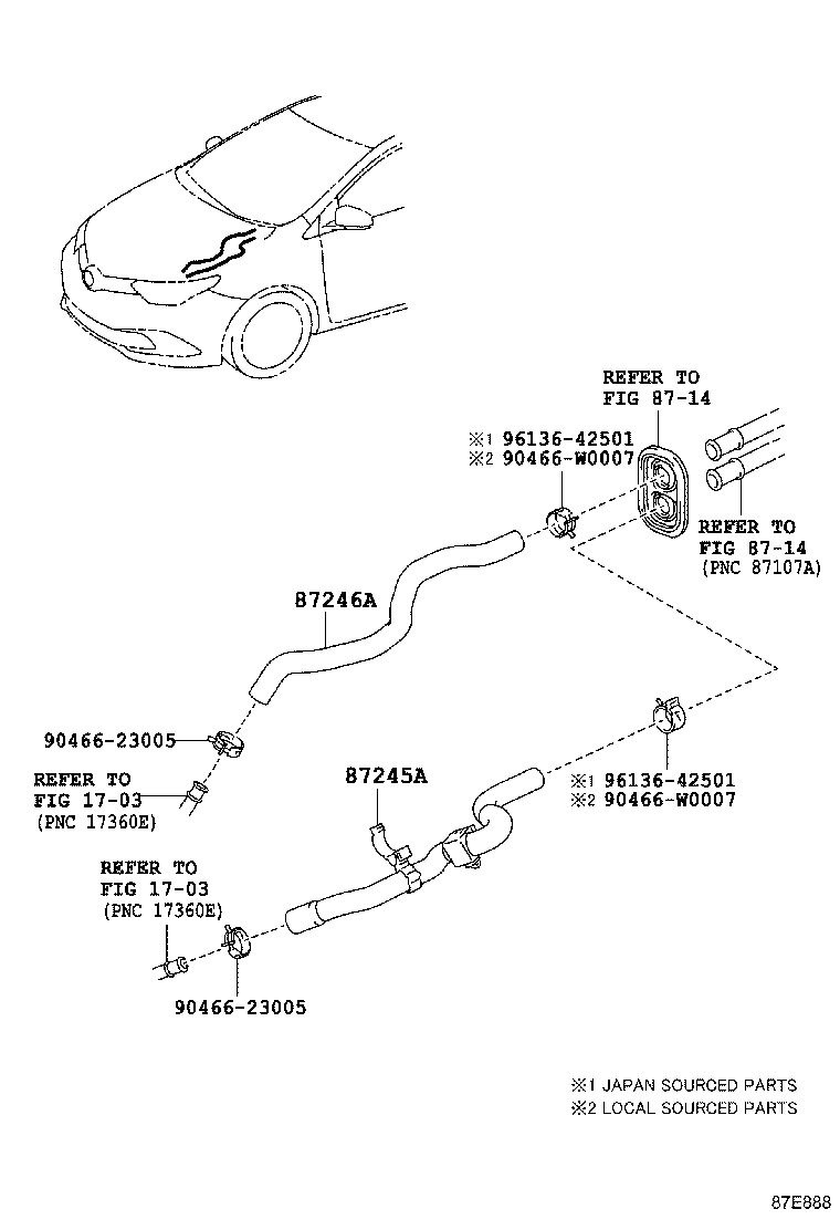 87209-02230 HOSE SUB-ASSY, WATER product image