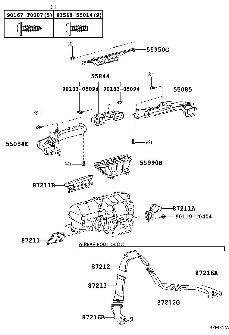 55844-KK080 DUCT, HEATER TO REGISTER, NO.2 product image