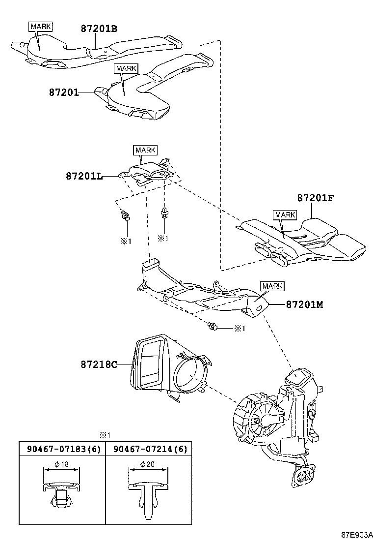 55844-KK080 DUCT, HEATER TO REGISTER, NO.2 product image