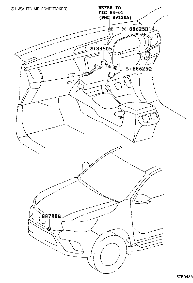 55908-0K080 CABLE SUB-ASSY, AIR INLET DAMPER CONTROL product image