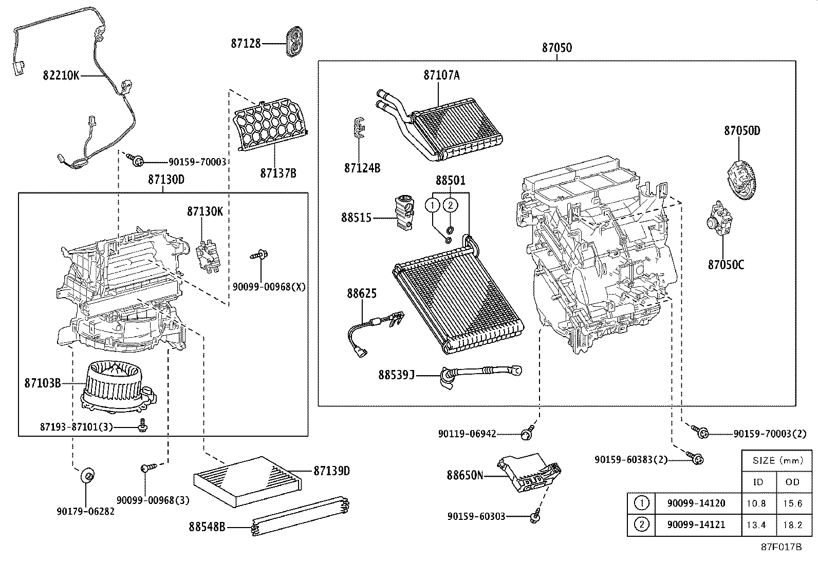 87103-12110 MOTOR SUB-ASSY, BLOWER W/FAN product image