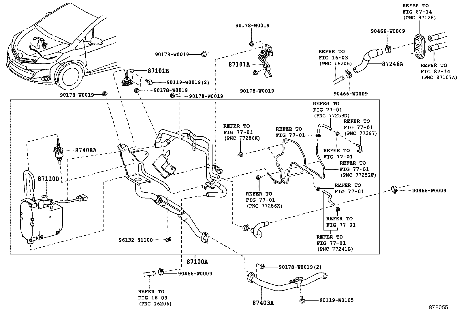 87245-0D860 HOSE, HEATER WATER, OUTLET A product image